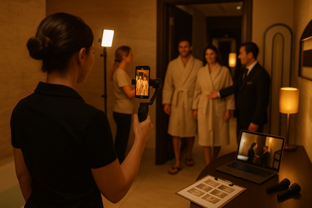marketing de spa con bienvenida de lujo en hotel