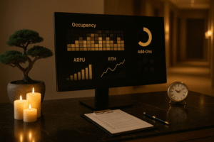 KPIs de spa en dashboard: ocupación, ticket medio y revenue